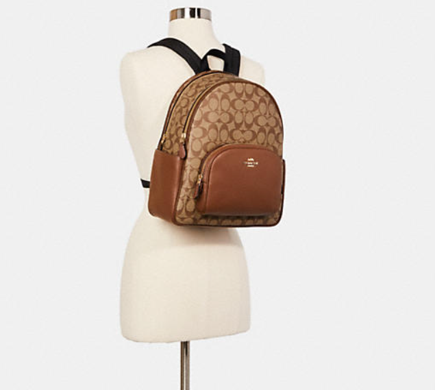 $139 (原价 $398) + 免邮Coach Outlet官网 Coach Court 老花双肩包35折热卖 3色可选