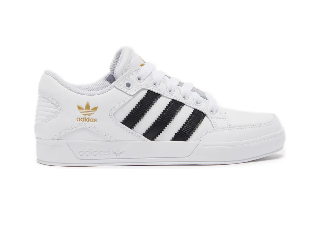 这款adidas&nbsp; Hardcourt经典的橡胶贝壳鞋头