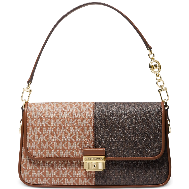 $178.80 (原价 $298) + 免邮Macy s官网 MICHAEL Michael Kors Bradshaw 小号拼色印花logo腋下包6折热卖   