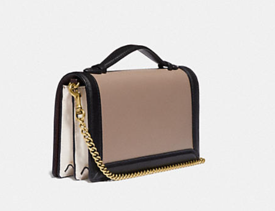 $137.50 (原价 $275) + 免邮Coach Outlet官网 Coach Riley 拼色链条斜挎包5折热卖