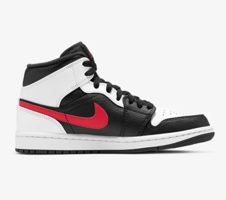 售价$115 + 免邮Air Jordan 1 Mid 全新黑红男士篮球鞋开售