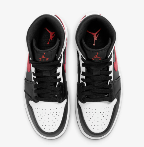 售价$115 + 免邮Air Jordan 1 Mid 全新黑红男士篮球鞋开售