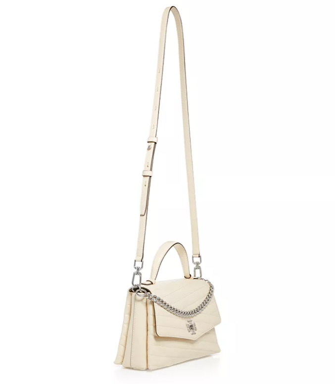 $369.60 (原价 $528) + 免邮Bloomingdale s官网 Tory Burch Kira Chevron 白色手提包7折热卖 