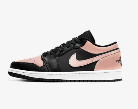 售价$90 + 免邮Nike美国官网 Air Jordan 1 黑粉配低帮休闲鞋上新热卖 