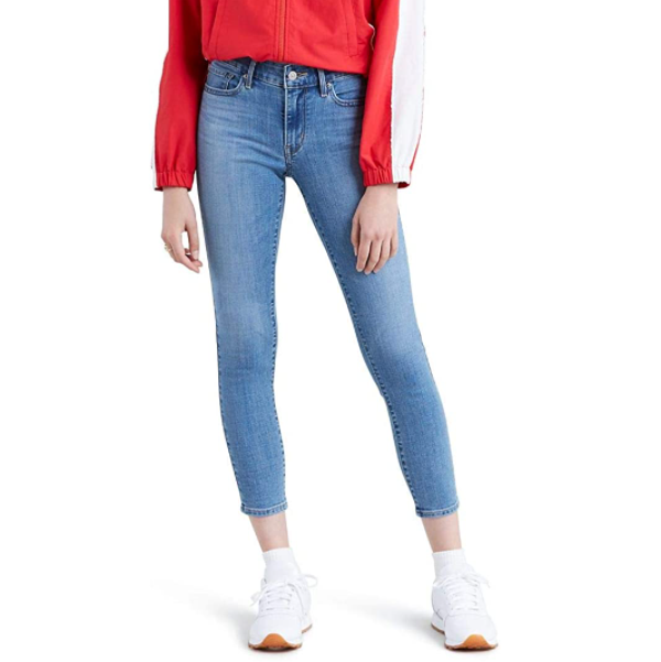 Levis 711紧身裤紧贴您的腰部曲线