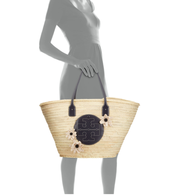 $223.50 (原价 $398) + 免邮Neiman Marcus官网 Tory Burch Ella 草编菜篮子托特包额外75折热卖 