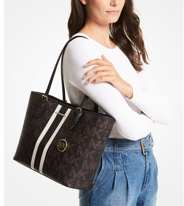 $129 (原价 $368) + 免邮MICHAEL MICHAEL KORS Jet Set Travel 中号女士真皮托特包35折热卖 