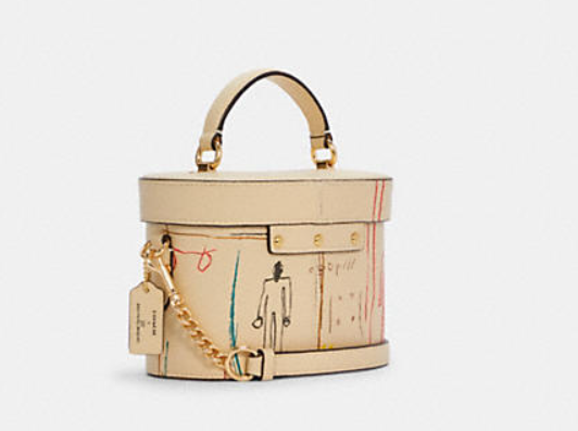 $128.40 (原价 $428) + 免邮Coach Outlet官网 Coach X Jean Michel Basquiat Kay盒子包3折热卖 