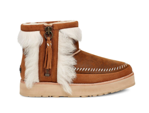 ugg fluff punk ankle boot black