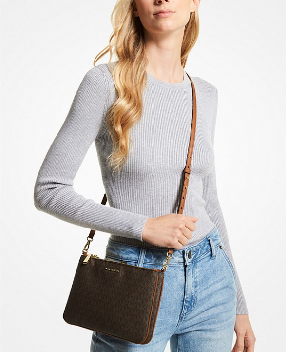 $89.25 (原价 $258) + 免邮MICHAEL MICHAEL KORS 大号Logo老花单肩包35折热卖 两色可选