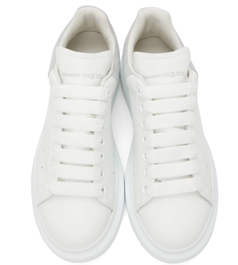 现价$390 + 免邮SSENSE官网 ALEXANDER MCQUEEN 麦昆灰尾小白鞋热卖 