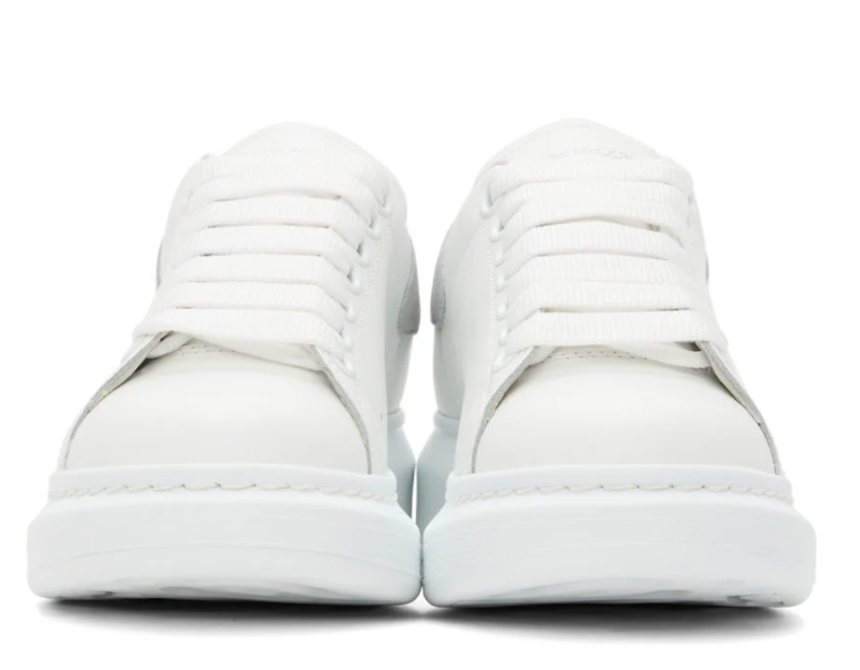 现价$390 + 免邮SSENSE官网 ALEXANDER MCQUEEN 麦昆灰尾小白鞋热卖 