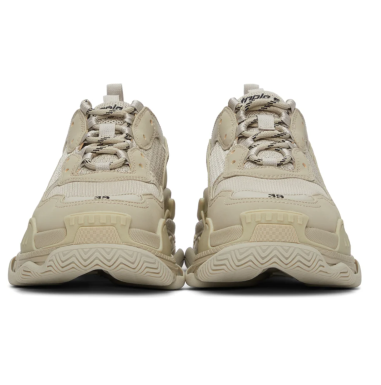 现价$735 + 免邮SSENSE官网 BALENCIAGA Beige Triple S 男士老爹鞋热卖 