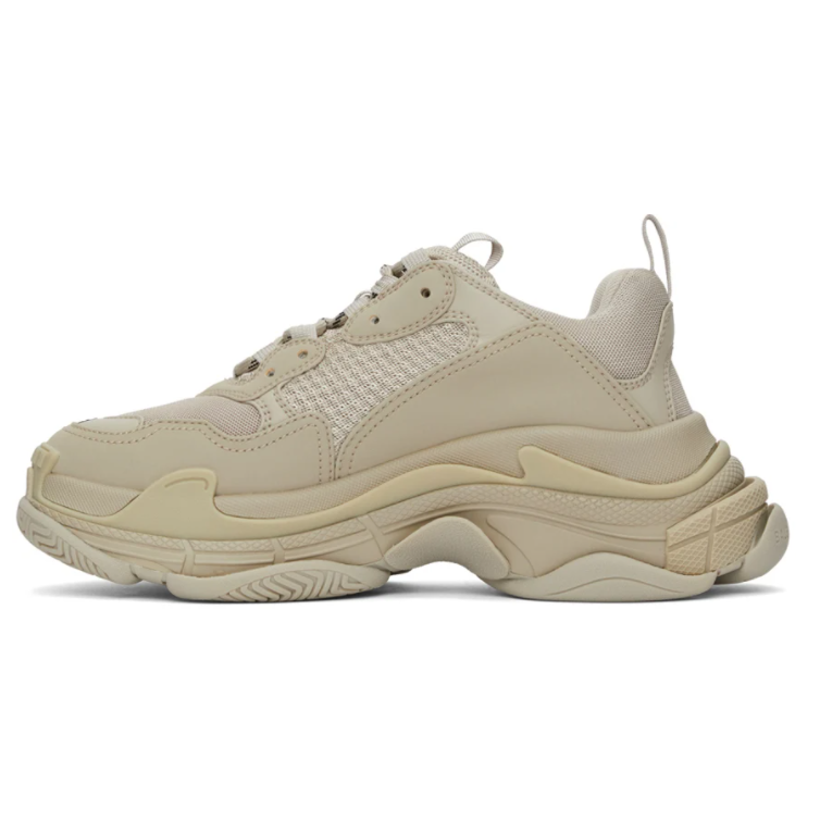 现价$735 + 免邮SSENSE官网 BALENCIAGA Beige Triple S 男士老爹鞋热卖 