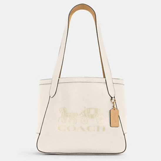 Coach Outlet官網 Coach Horse And Carriage 27 硬皮馬車托特包3折熱賣 $99 (原價 $328) + 免運費Coach Outlet官網 Coach Horse And Carriage 27 硬皮馬車托特包3折熱賣
