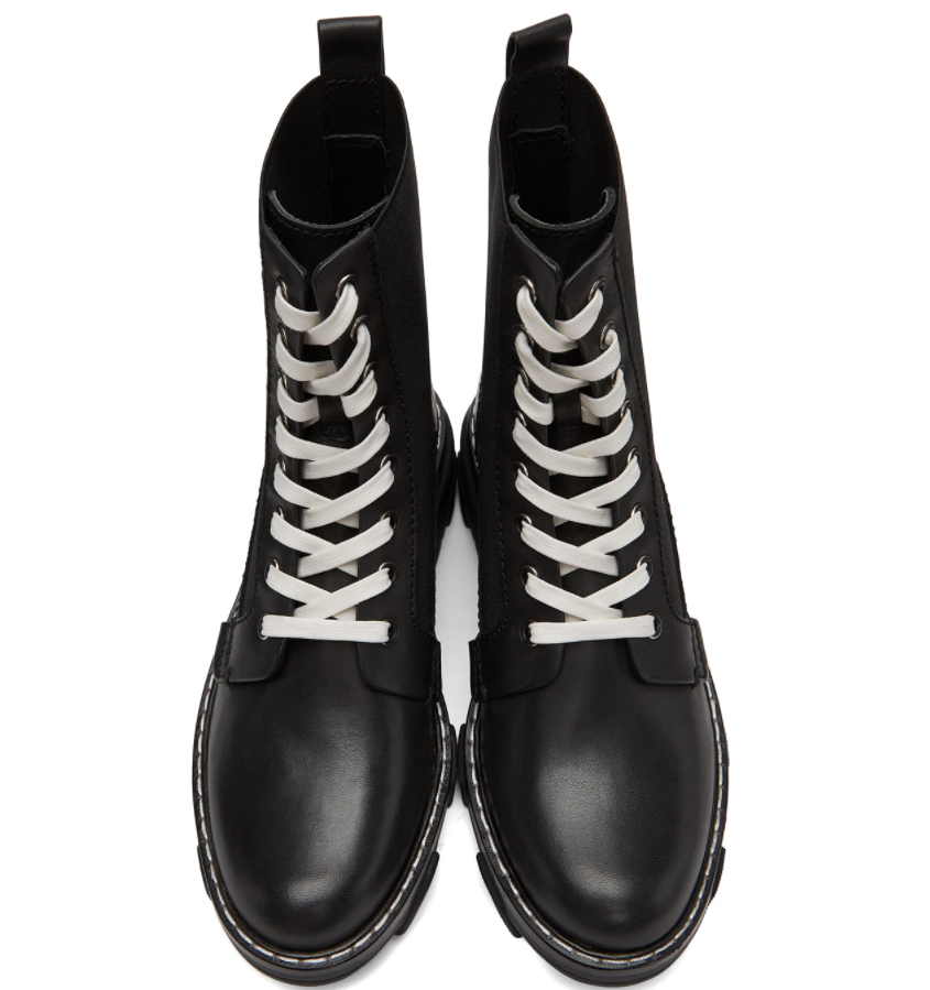 现价$365 + 免邮SSENSE官网 RAG & BONE Black Shiloh女士马丁靴热卖 