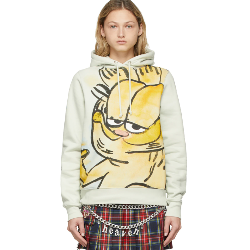 MARC JACOBS HEAVEN Blue Garfield Hoodie @ SSENSE For $205 - Extrabux