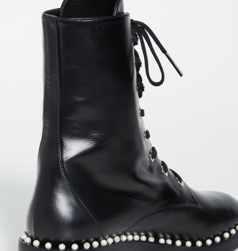 $556 (原价 $695) + 免邮Shopbop官网 Stuart Weitzman Sondra 珍珠马丁靴8折促销  