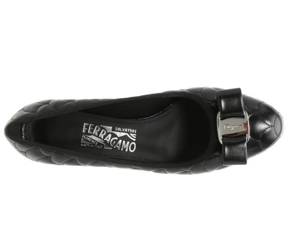 $194.99 (原价 $650) + 免邮DSW官网 Salvatore Ferragamo Vara Mer 黑色小羊皮方根单鞋热卖 