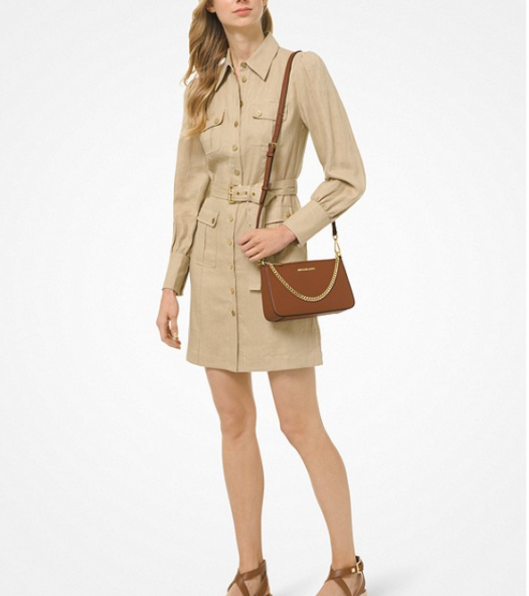 $89 (原价 $278) + 免邮Michael Kors官网 MICHAEL MICHAEL KORS Jet Set 粉色麻将包32折热卖 