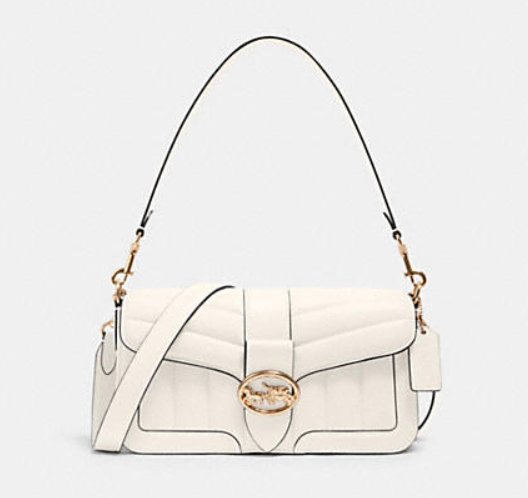 $149.40 (原价 $498) + 免邮Coach Outlet官网 Coach Georgie绗缝腋下包3折热卖 三色可选