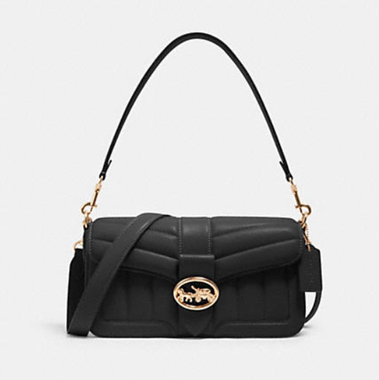 $149.40 (原价 $498) + 免邮Coach Outlet官网 Coach Georgie绗缝腋下包3折热卖 三色可选