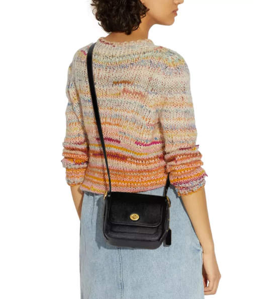 $125 (原价 $250) + 免邮Macy s官网 COACH Rambler 黑色迷你马鞍包5折热卖 