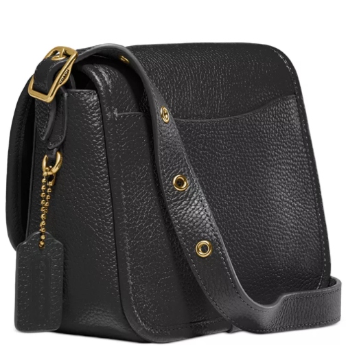 $125 (原价 $250) + 免邮Macy s官网 COACH Rambler 黑色迷你马鞍包5折热卖 