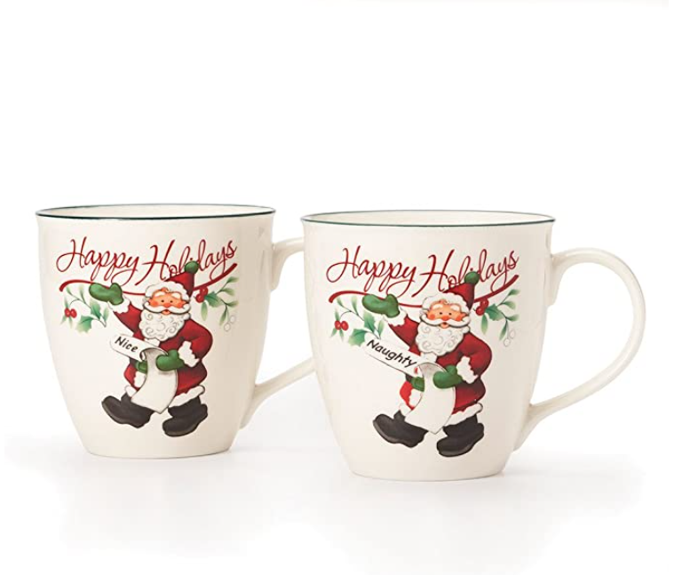 Pfaltzgraff 圣诞节好孩子坏孩子马克杯2个 @ Amazon