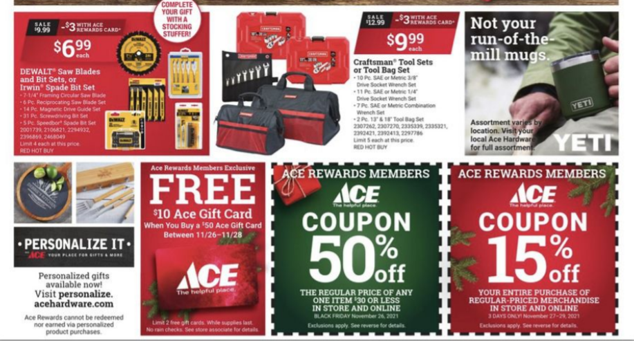 $30以下正价商品立享5折开抢：Ace Hardware 2021黑五海报出炉 买烧烤架送$164烤架套装 