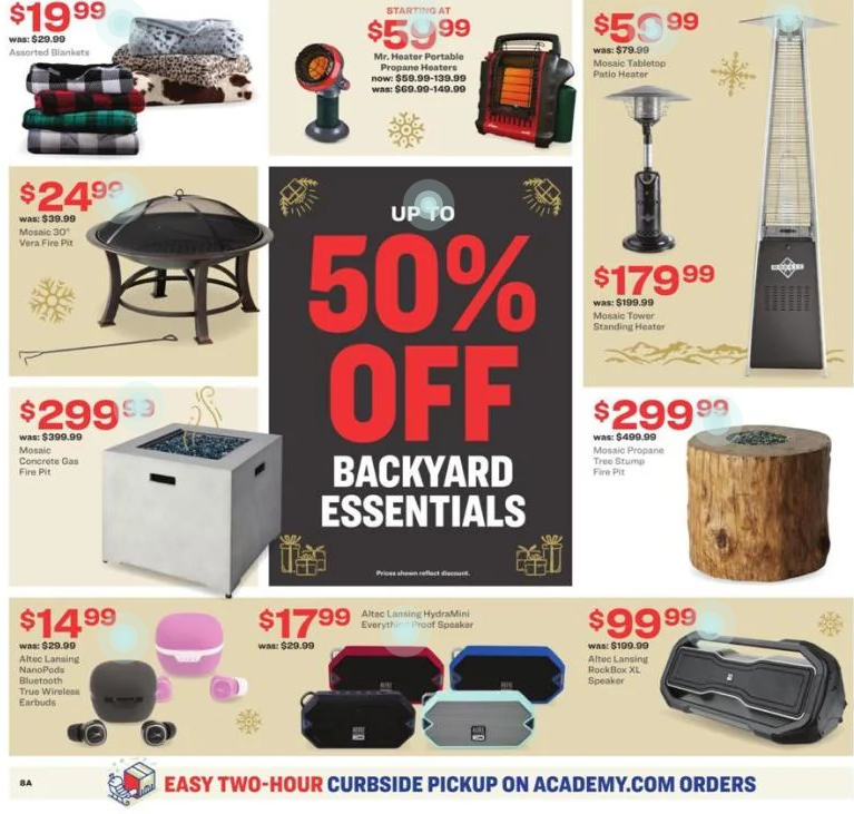 5折优惠 单车机$349、抓绒衣$29Academy Sports + Outdoors官网 2021黑五海报抢先看 运动鞋服、装备超好价 