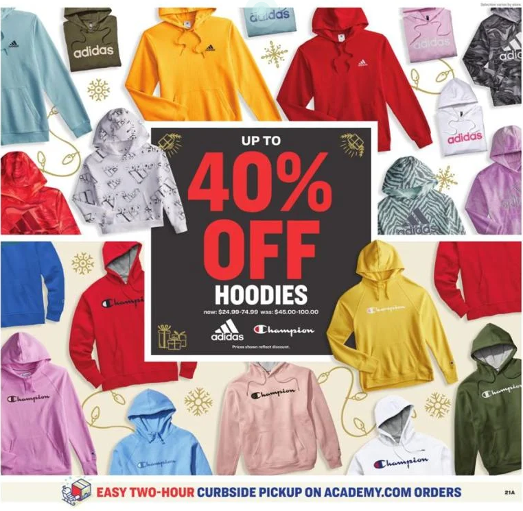 5折优惠 单车机$349、抓绒衣$29Academy Sports + Outdoors官网 2021黑五海报抢先看 运动鞋服、装备超好价 