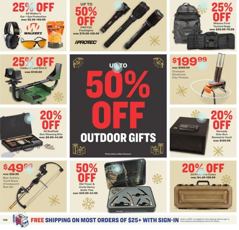 5折优惠 单车机$349、抓绒衣$29Academy Sports + Outdoors官网 2021黑五海报抢先看 运动鞋服、装备超好价 