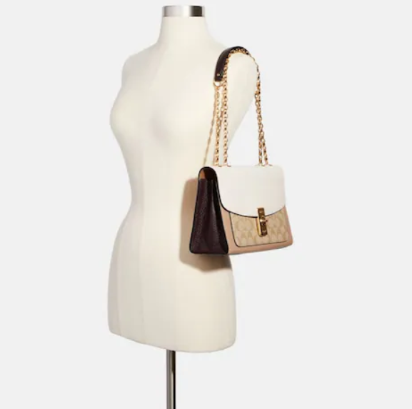 $169.15 (原价 $398) + 免邮上新：Coach Outlet官网 Coach Lane 老花拼色单肩包额外85折热卖 