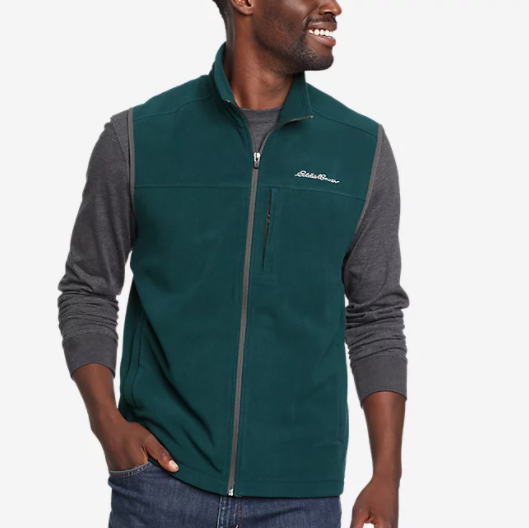$19.99 (原价 $60) + 免邮Eddie Bauer Quest 男士抓绒马甲背心33折热卖 三色可选