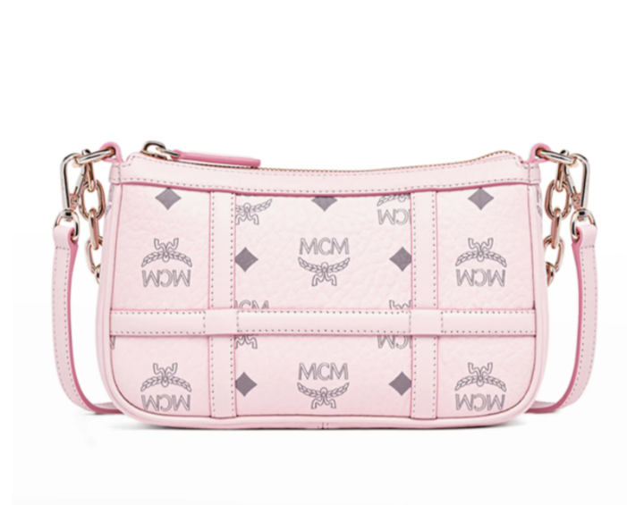 $342 (原价 $560) + 免邮Neiman Marcus官网 MCM Delmy Visetos Mini 粉色腋下包6折热卖 