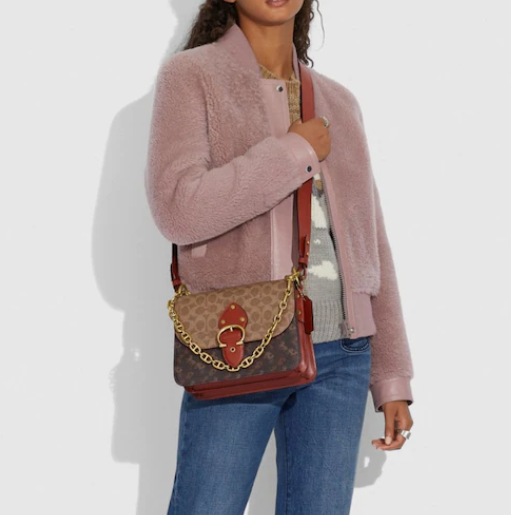$330 (原价 $550) + 免邮Coach美国官网 Coach Beat 老花马车图案印花单肩包6折热卖 