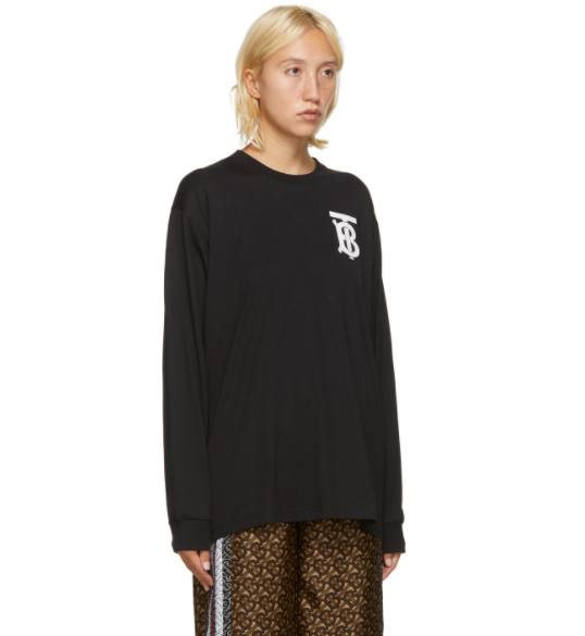 现价$322 (原价$480) SSENSE官网精选BURBERRY博柏利黑色TB卫衣优惠！