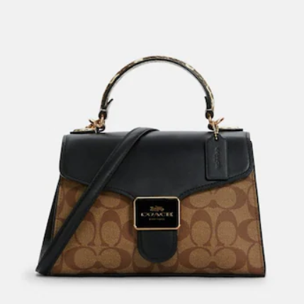 $169.15 (原价 $398) + 免邮Coach Outlet官网 Coach Pepper 老花手提单肩包额外85折热卖 两色可选