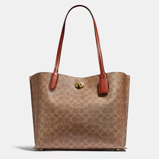 $206.50 (原价 $395) + 免邮Macy s官网 COACH Coated Canvas Signature 老花托特包7折热卖 