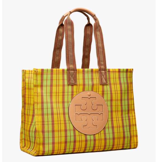 $179 (原价 $298) + 包邮Tory Burch官网  Ella Mesh Market 格纹印花托特包6折热卖