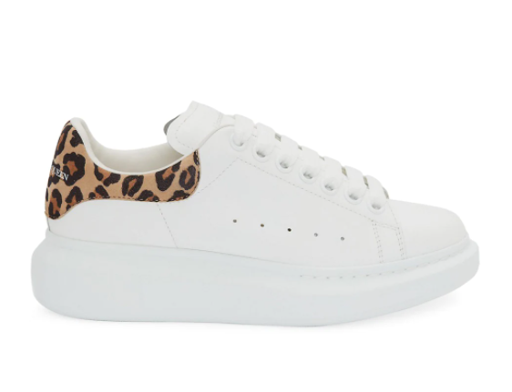 $348 (原价 $548) + 免邮Saks Fifth Avenue官网 Alexander McQueen 麦昆女士豹纹尾小白鞋6折热卖 