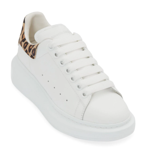 $348 (原价 $548) + 免邮Saks Fifth Avenue官网 Alexander McQueen 麦昆女士豹纹尾小白鞋6折热卖 