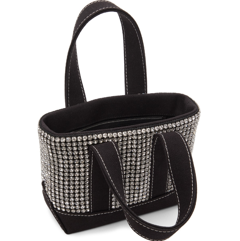 $375 (原价 $500) + 免邮SSENSE官网 ALEXANDER WANG 黑白水钻手提包75折热卖  