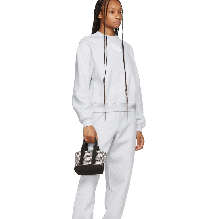 $375 (原价 $500) + 免邮SSENSE官网 ALEXANDER WANG 黑白水钻手提包75折热卖  