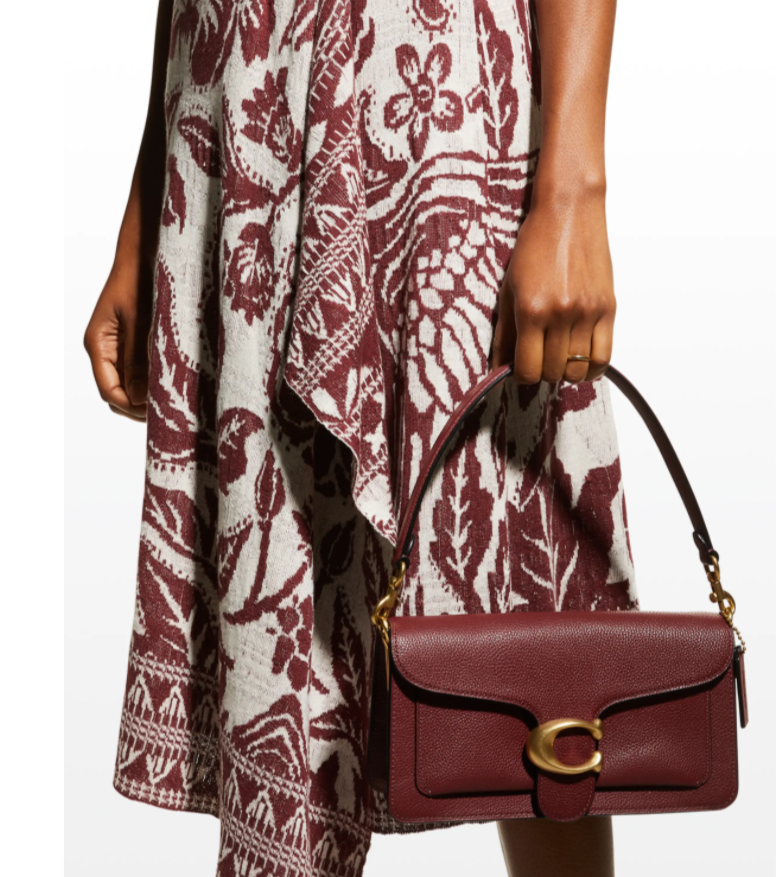 $256 (原价 $395) + 免邮Neiman Marcus官网 COACH 1941 Tabby C 酒红色单肩包65折热卖