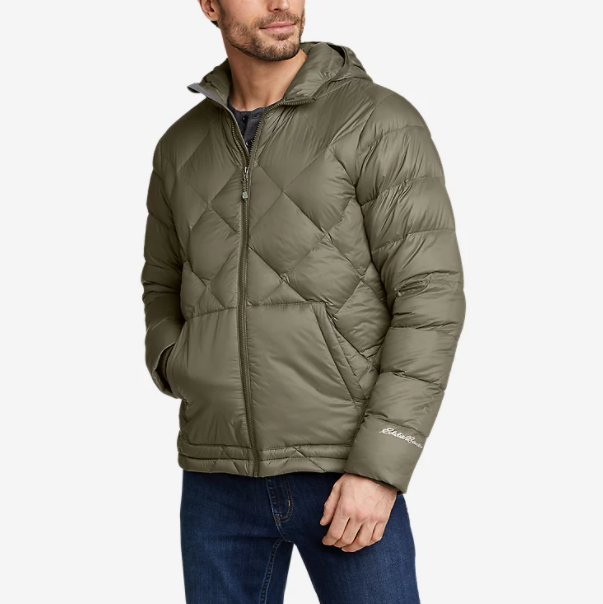 $59.99 (原价 $149) + 免邮Eddie Bauer Cirruslite Skylighter 男士连帽保暖羽绒服4折热卖 多色