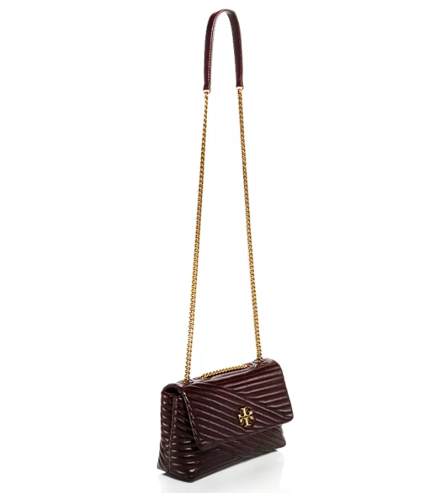 $348.60 (原价 $498) + 免邮Bloomingdale s官网 Tory Burch Kira Chevron 酒红色链条斜挎单肩包7折热卖 