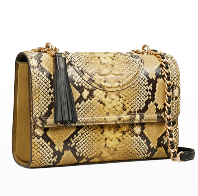 $390.40 (原价 $698) + 免邮Neiman Marcus官网 Tory Burch Fleming 蛇纹单肩链条单肩包额外8折热卖 