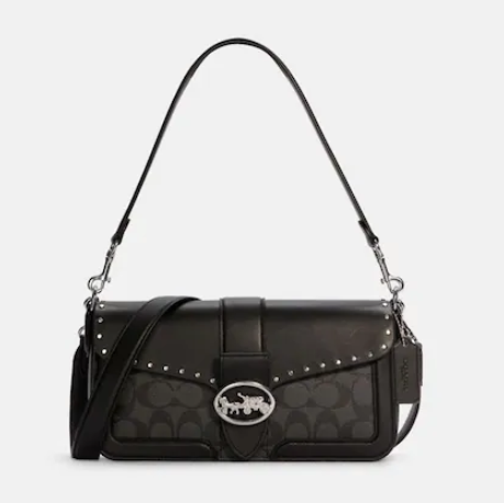 C$229 (原价 C$450) + 免邮Coach Outlet CA官网 Coach Georgie 酒神老花拼色腋下包51折热卖 两色可选